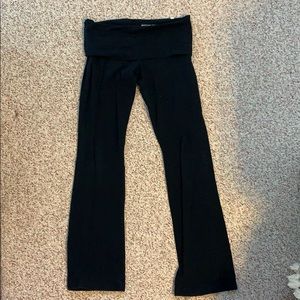 Fold over full length yoga pants